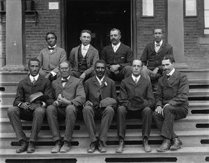 George Washington Carver with his Tuskegee Institute Staff, 1902.