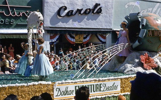 National Peanut Festival Parade 1954 Dothan Alabama Furniture Dealers, photo by Judy Tatom