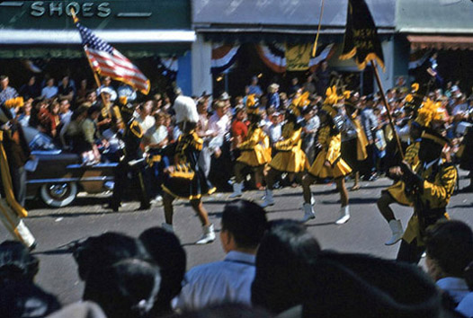 1954 National Peanut Festival Parade Dothan Alabama Marjorettes High School, photo by Judy Tatom