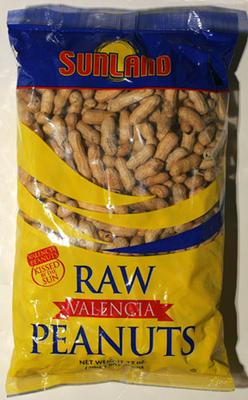 Dried Raw Valencia peanuts.