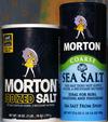 Iodized table salt and coarse sea salt